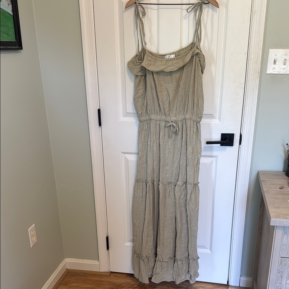 Petal and Pup Green Prairie Maxi Dress